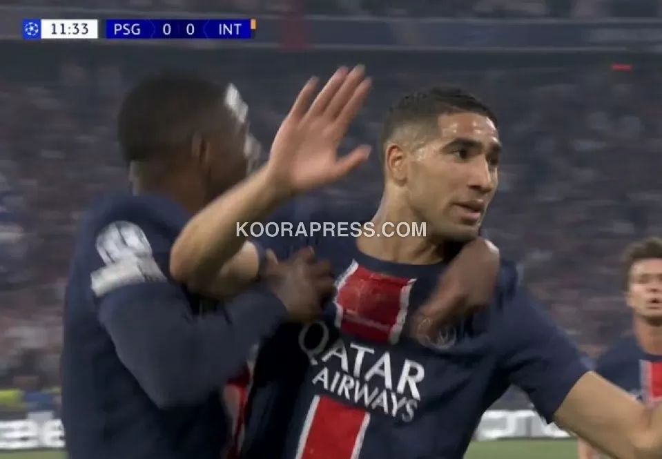 هدف اشرف حكيمي الرائع في مرمى انتر ميلان في نهائي دوري أبطال أوروبا