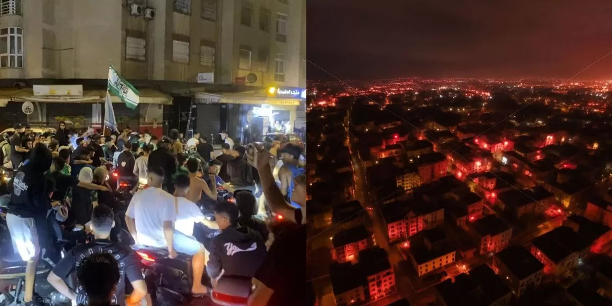 “فلام” يعم المدينة وخروج في شوارع وأحياء البيضاء.. احتفال تاريخي لـ”غرين بويز” بذكرى تأسيسه- فيديو