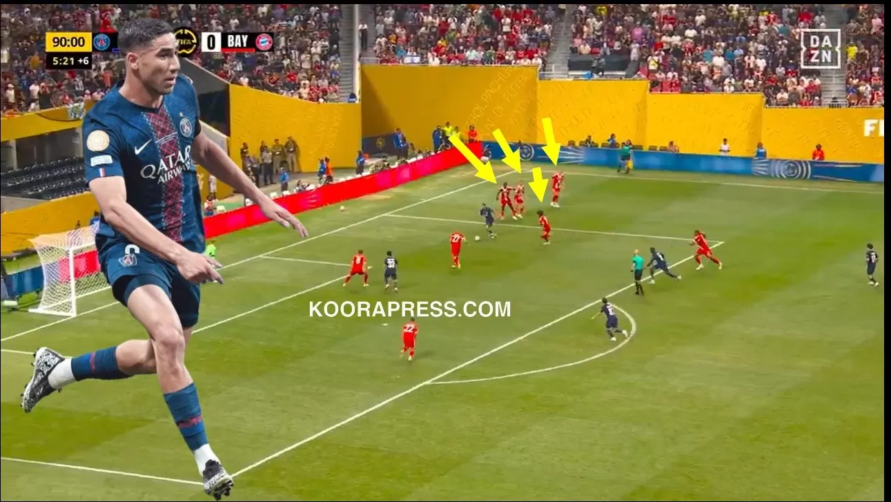 أسيست أشرف حكيمي العالمي ضد بايرن ميونيخ في كأس العالم للأندية