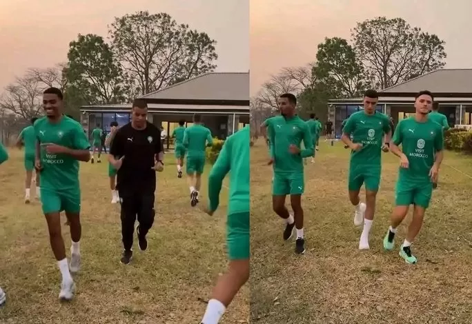 المنتخب المغربي يجري أول حصة تدريبية في لوساكا استعدادًا لمواجهة زامبيا