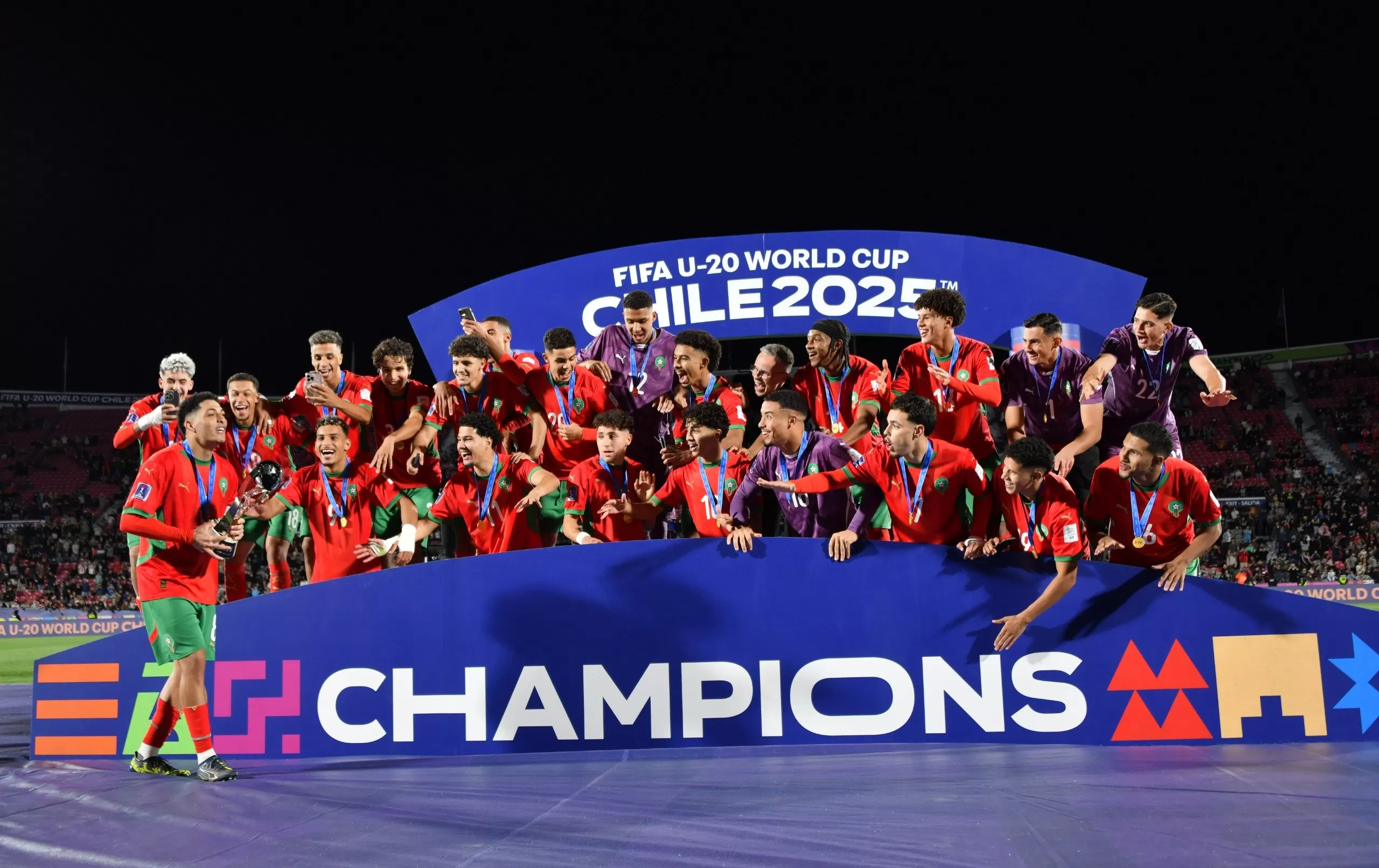 المنتخب الوطني المغربي لأقل من 20 سنة يتوج بطلاً لكأس العالم