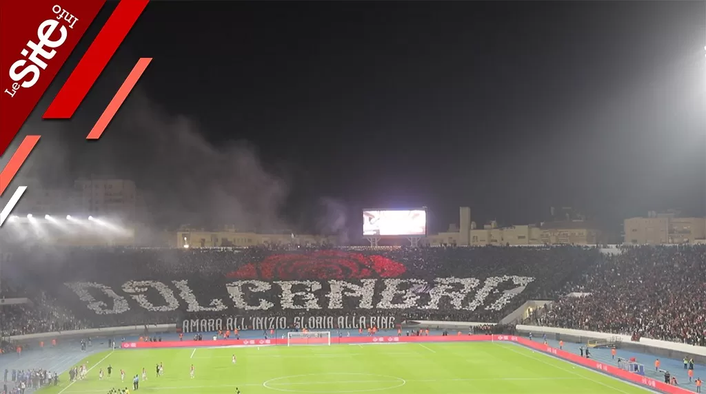 الوينرز تبدع بتيفو رائع في قمة الوداد وأشانتي الغاني -فيديو