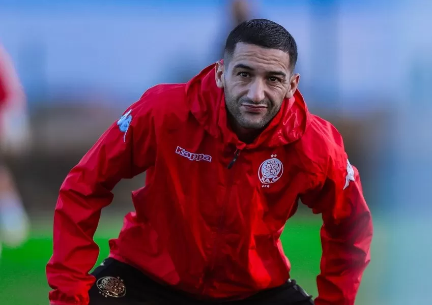 حكيم زياش يقترب من خوض مباراته الأولى مع الوداد